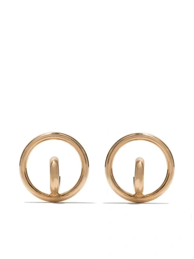 Charlotte Chesnais Medium Saturn Blow Earrings In Gold