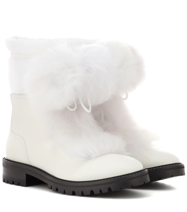 jimmy choo shearling boots