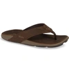 Olukai 'nui' Leather Flip Flop In Espresso Leather