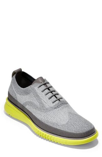 Cole Haan 2.zerogrand Stitchlite Water Resistant Wingtip In Ironstone Heathered Knit