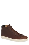 Clae Bradley Mid Sneaker In Cocoa Leather