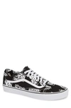 Vans Old Skool Sneaker In Black/ White Canvas