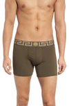 Versace Long Trunks In Green/ Gold