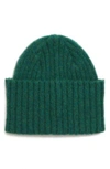 Drake's Drakes Brushed Wool Beanie In Green