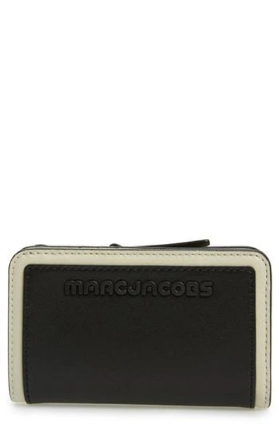 Marc Jacobs Sport Compact Leather Wallet - Black In Black/ White