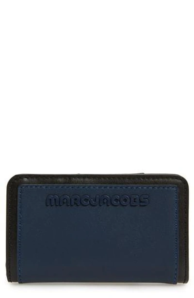 Marc Jacobs Sport Compact Leather Wallet - Blue In Blue Sea