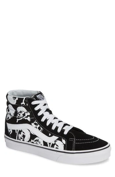 Vans 'sk8-hi' Sneaker In Black/ White Canvas