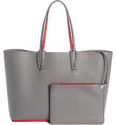 Christian Louboutin Cabata East-west Leather Tote Bag In Shadow/ Shadow