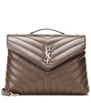 Saint Laurent Medium Loulou Calfskin Leather Shoulder Bag - Brown