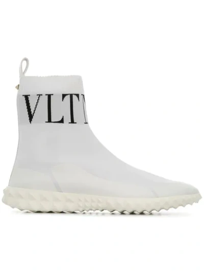 Valentino Garavani Vltn Slip-on Sock Sneaker In White
