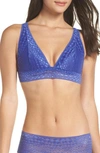 Cosabella Sweet Treats Snakes Tall Triangle Bralette In Blue Violet