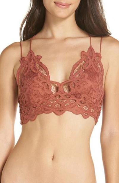 Free People Intimately Fp Adella Longline Bralette In Coral