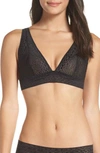 Cosabella Sweet Treats Snakes Tall Triangle Bralette In Black