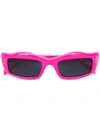 Moschino 51mm Rectangle Sunglasses - Fuchsia