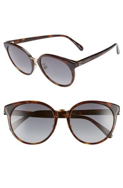 Givenchy 55mm Special Fit Gradient Sunglasses In Dark Havana