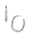 Rebecca Minkoff Chunky Tube Hoop Earrings In Silver