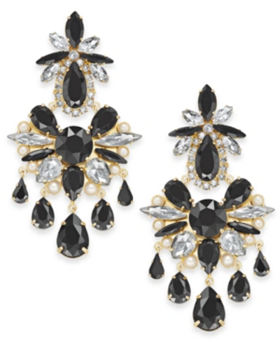 Kate Spade Crystal Chandelier Earrings In Black Multi