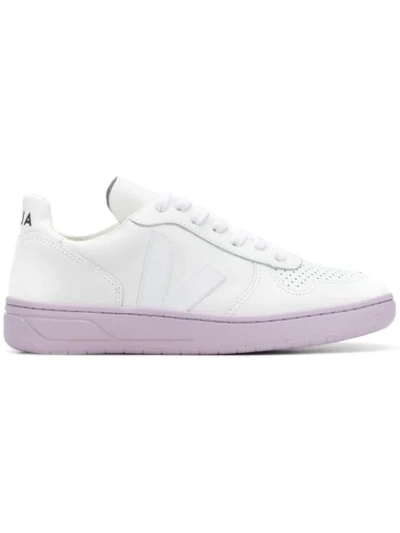 Veja Perforated Low Top Sneakers In White