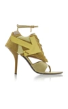 Off-white High-heeled Runners In Green