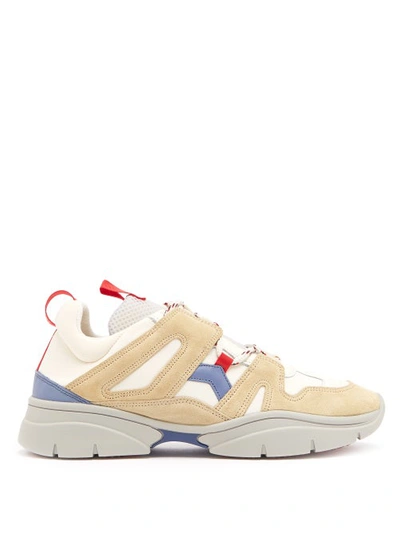 Isabel Marant Kindsey Suede-trimmed Sneakers In Neutral