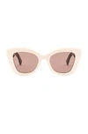 Fendi 52mm Sunglasses - White In White & Brown