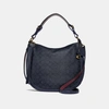 Coach Sutton Hobo In Signature Canvas - Women's In Charcoal/midnight Navy/gold