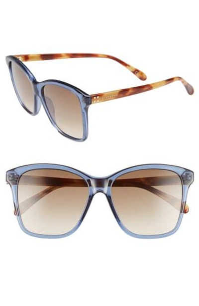 Givenchy 55mm Gradient Square Sunglasses In Blue