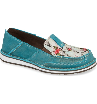 Ariat Cruiser Slip-on Loafer In Shunner Turquoise Leather