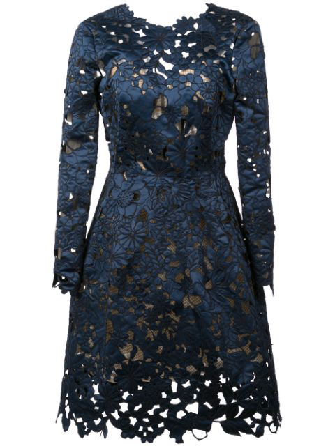 Oscar De La Renta Long-sleeve Floral ...