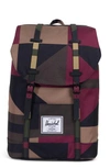 Herschel Supply Co 'retreat' Backpack - Red In Windsor Wine Frontier Geo