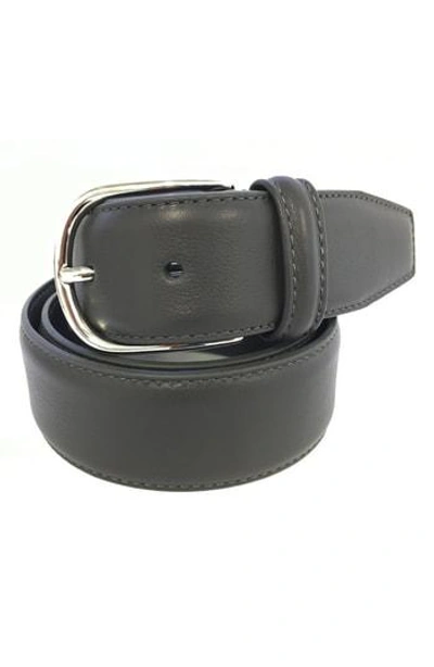 Anderson's Leather Belt In Grey