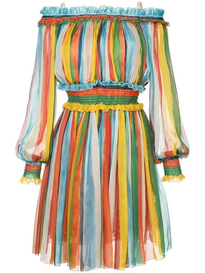 Dolce & Gabbana Striped Off In Multicolour