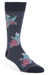 Ted Baker Emar Tropical Socks In Navy