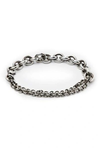 Title Of Work Sterling Silver Chain Wrap Bracelet