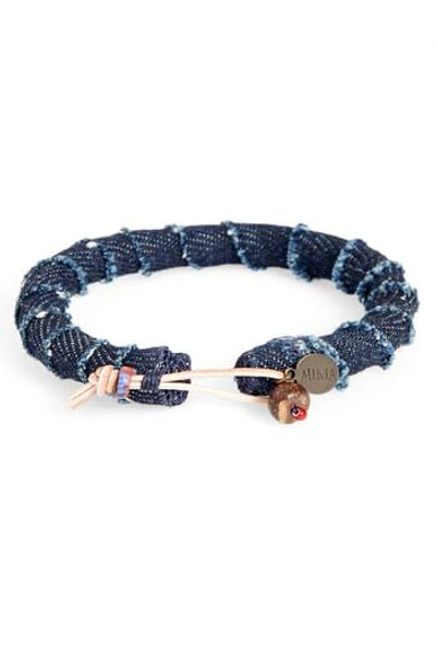 Mikia Denim Bracelet In Blue Denim