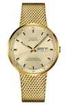 Mido Commander Ii Stainless Steel Strap Watch In Rose Gold/ Yellow/ Silver