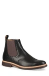 Ugg Baldvin Chelsea Boot In Black Leather/suede