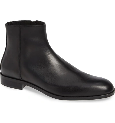 Donald Pliner Men's Milo-13 Leather Zip Ankle Boots In Black