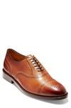 Cole Haan American Classics Kneeland Cap Toe Oxford In British Tan Leather