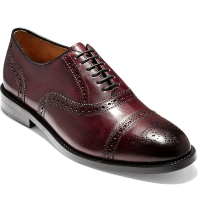 Cole Haan American Classics Kneeland Cap Toe Oxford In Oxblood Leather