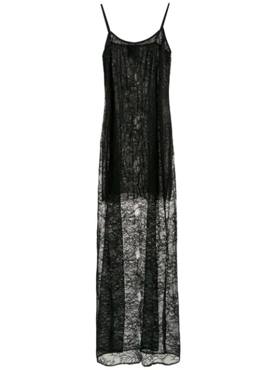 Andrea Bogosian Long Lace Dress In Black