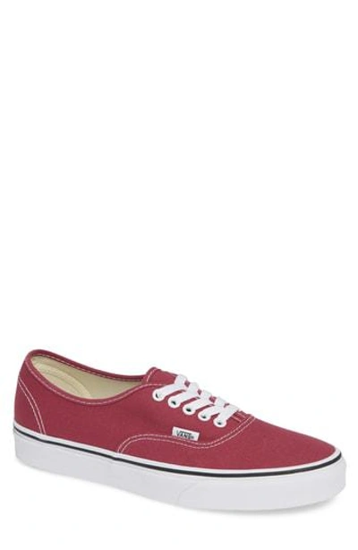 Vans 'authentic' Sneaker In Dry Rose/ White Canvas