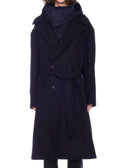 Juun.j Oversized Long Coat In Black