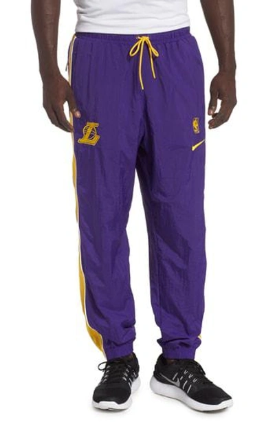 Nike LA LAKERS WARM UP TRACKSUIT Yellow - AMARILLO/FIELD PURPLE/WHITE