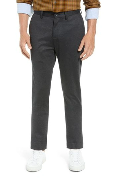 Ben Sherman Slim Fit Ponte Knit Trousers In Charcoal