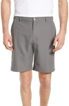 Peter Millar Salem High Drape Performance Shorts In Grey