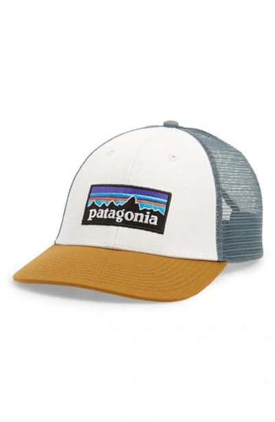 Patagonia 'pg - Lo Pro' Trucker Hat - Blue In White/ Kastanos Brown