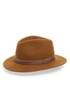 Brixton Messer Ii Felted Wool Fedora In Coffee