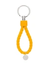 Bottega Veneta Intrecciato Noose Keyring In Yellow