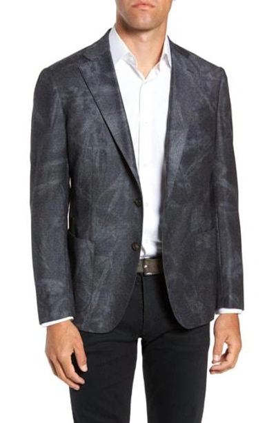 Culturata Trim Fit Washed Wool Sport Coat In Navy